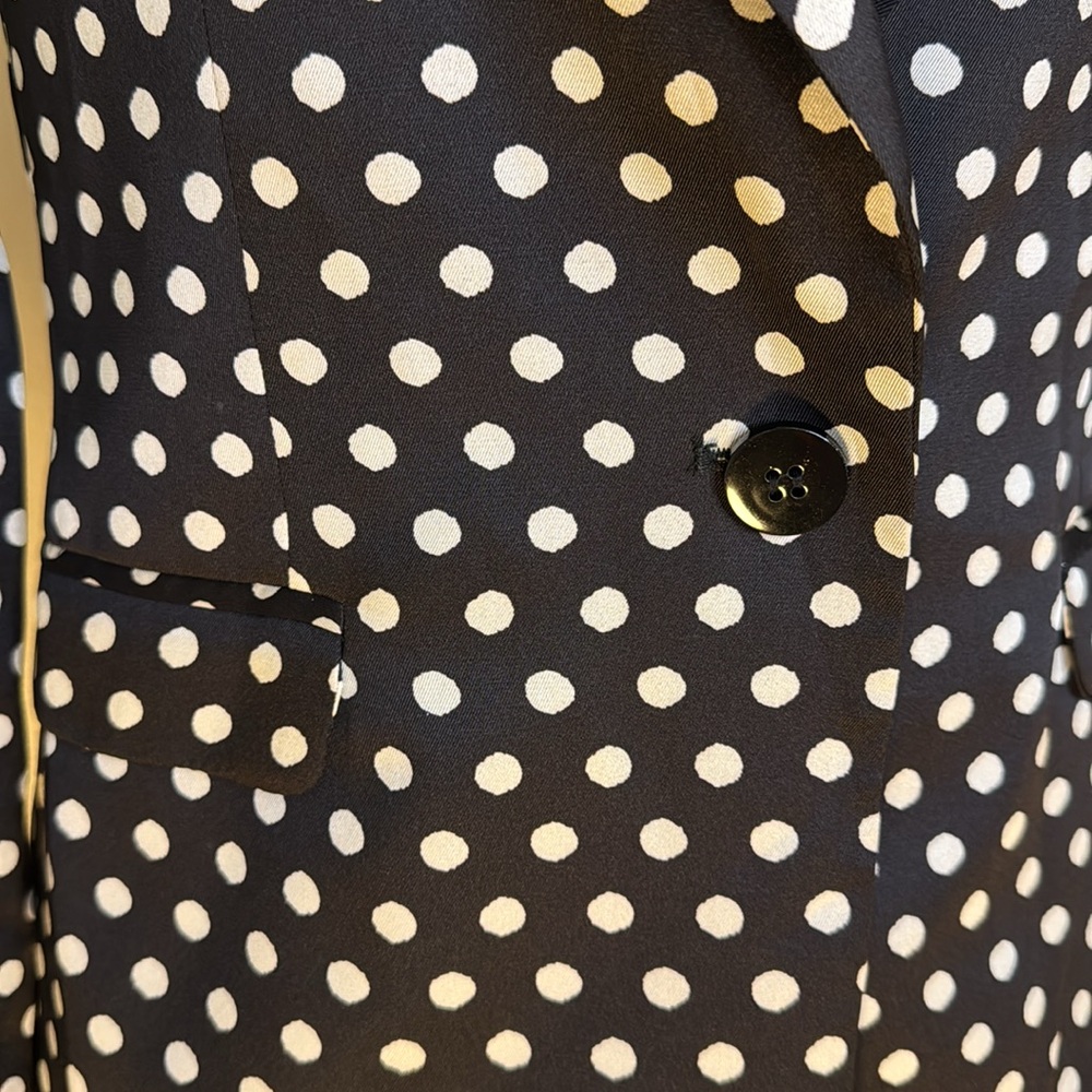 Zara Black and White Polka Dot Blazer - Picture 3 of 8
